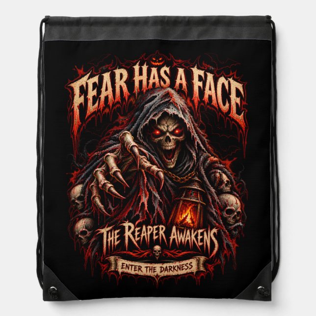 Fear Has A Face Reaper Cinch Bag (Front)