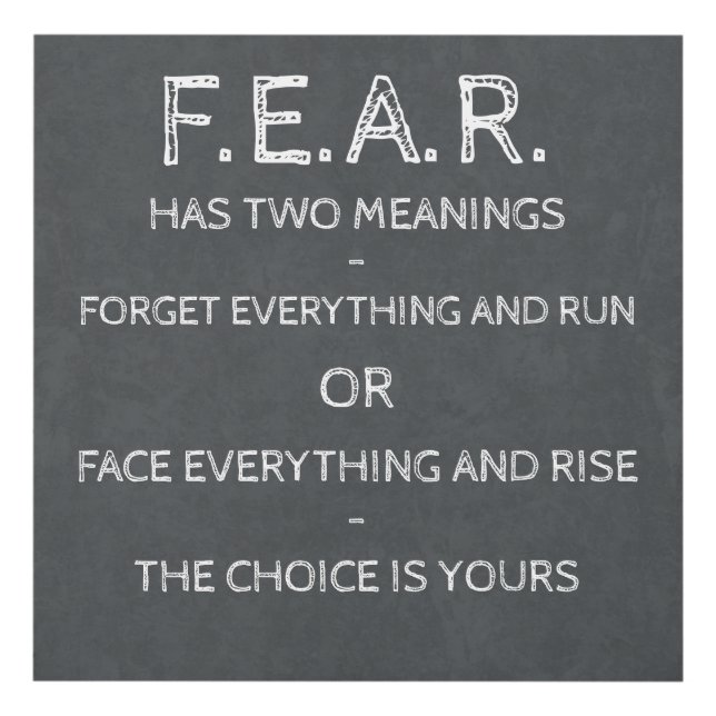 Fear Has Two Meanings Panel Wall Art (Front)