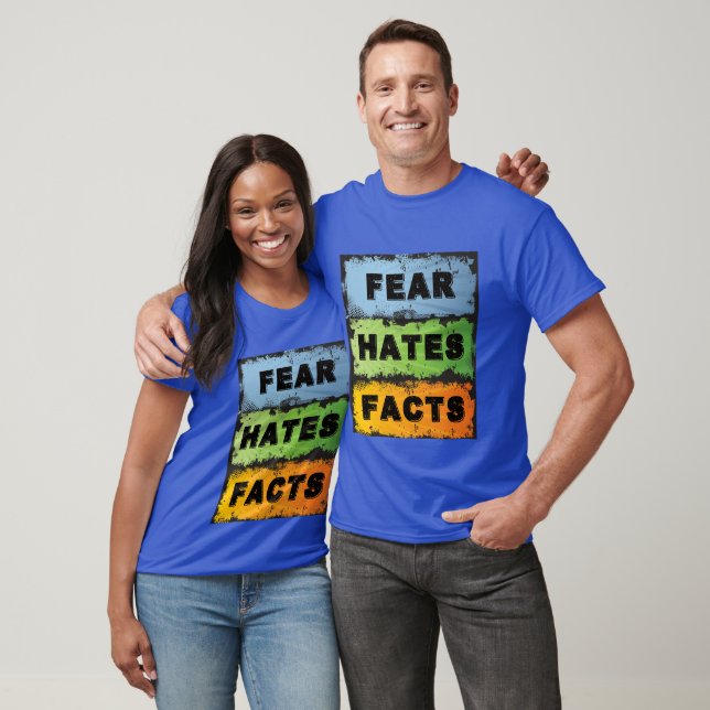 Fear Hates Facts - 12 Step AA Slogan Dark Shirt (Unisex)