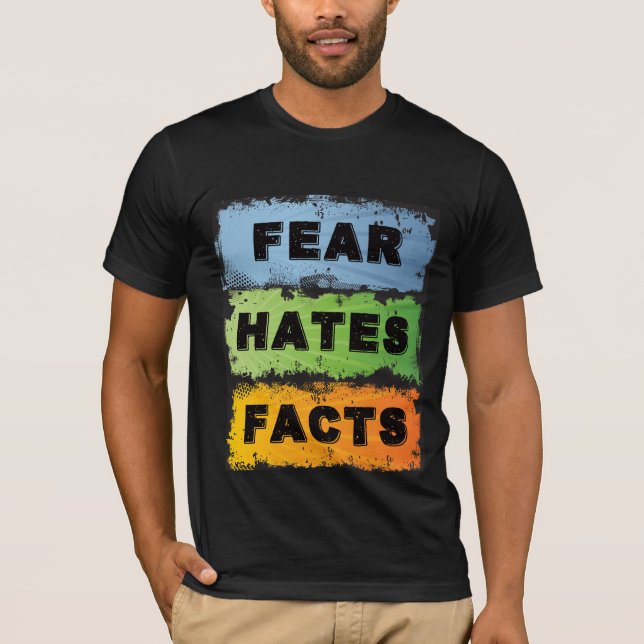 Fear Hates Facts | Bold AA Recovery Slogan T-Shirt (Front)