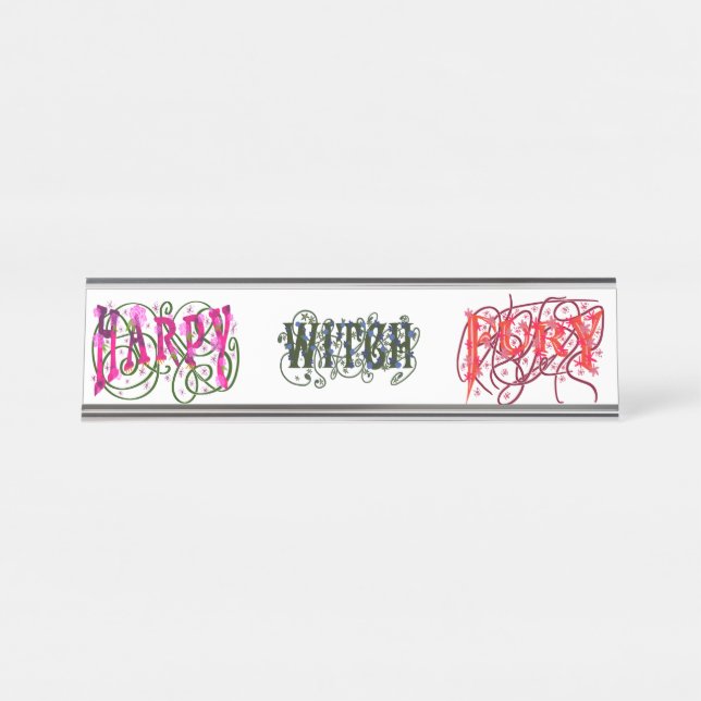 Fear Her x 3 Desk Name Plate (Front)
