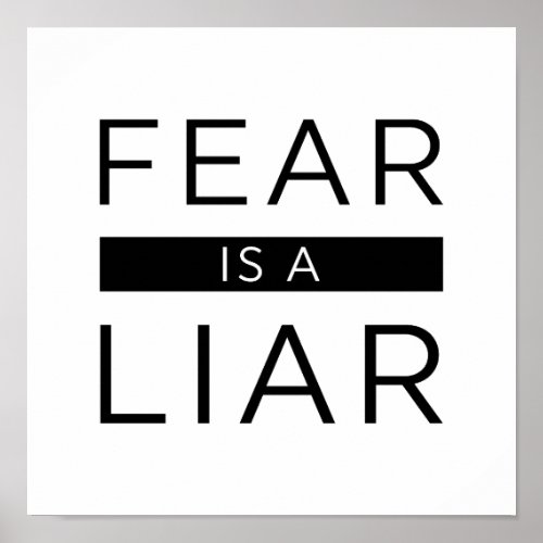 Fear Is A Liar Poster