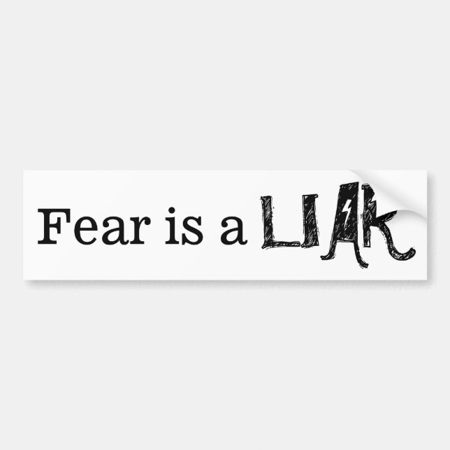 Fear is a Liar | Sayings | Any Style Customizable Bumper Sticker (Front)