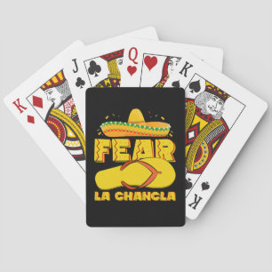Fear La Chancla Funny Mexican Cinco De Mayo Poker Cards