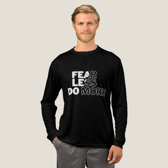  "Fear Less Do More" Motivational Men's Tri-Blend Shirt (Full Front)