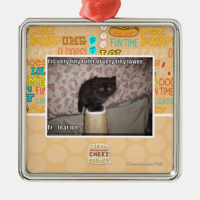 Fear me metal ornament (Front)