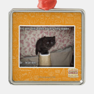 Fear me metal ornament