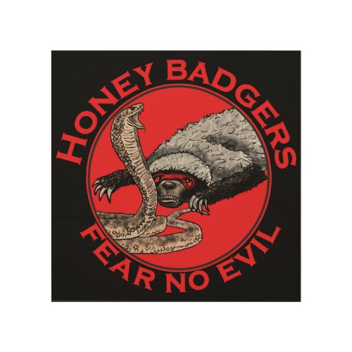 Fear no Evil Badass Honey Badger Red Animal Art