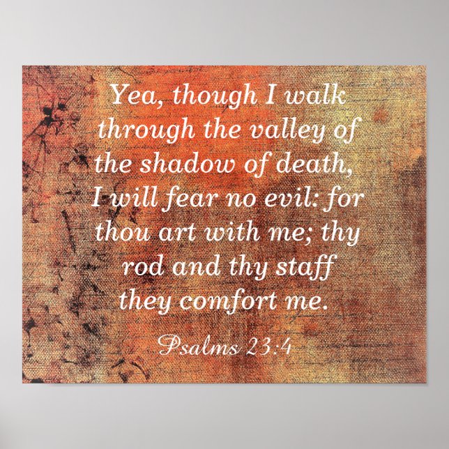 Fear No Evil -- Psalms 23:4 - Art print (Front)