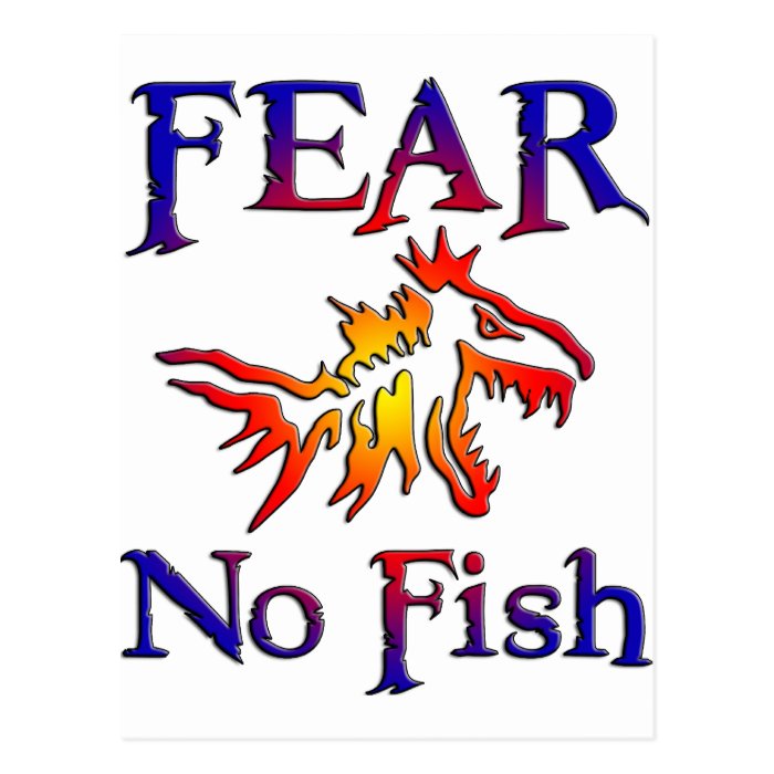 FEAR NO FISH POSTCARD