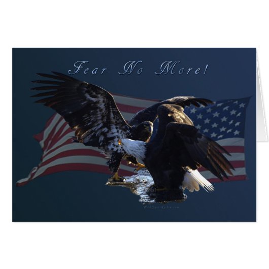 "Fear No More!" Eagle/US Flag Gift Cards (Front Horizontal)