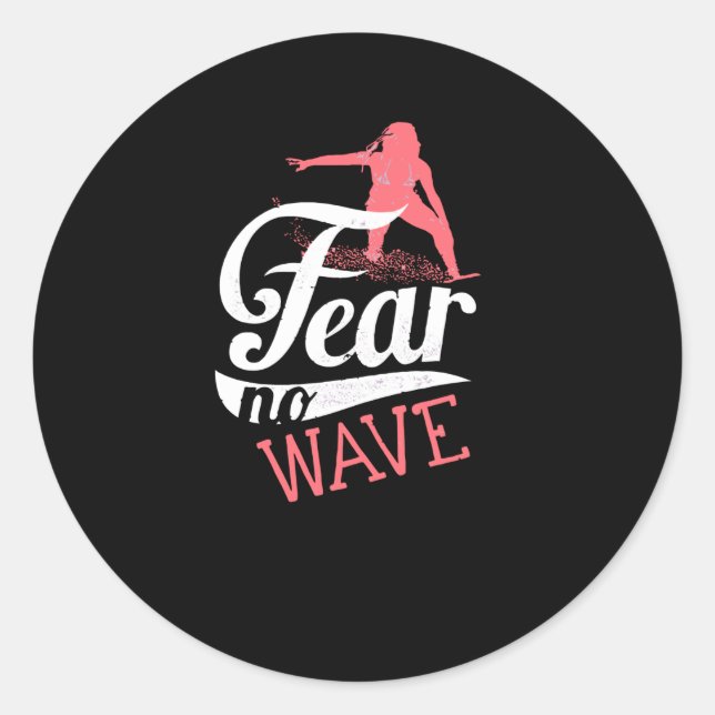 Fear no Wave Classic Round Sticker (Front)