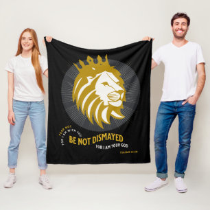 Fear Not Be Not Dismayed Isaiah 41:10 Fleece Blanket