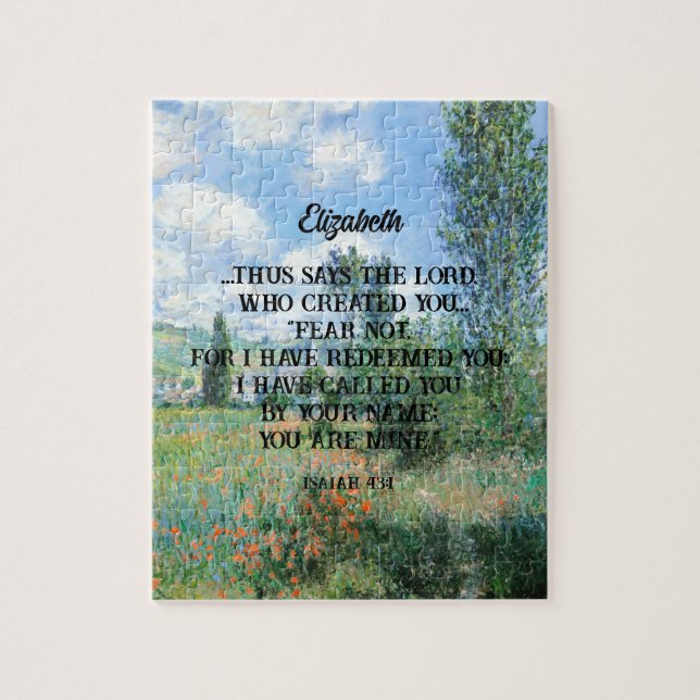 Fear Not Bible Verse Nature Artwork Christian Gift Jigsaw Puzzle (Vertical)
