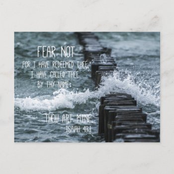 Fear Not Bible Verse Postcard by Christian_Quote at Zazzle