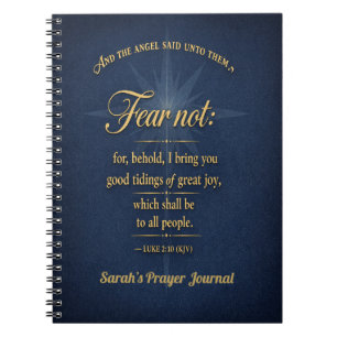 Fear Not Christmas 2026 Scripture Gold Typography Notebook