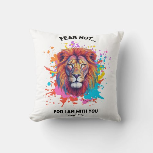 Fear Not FaithTalk Design  Throw Pillow