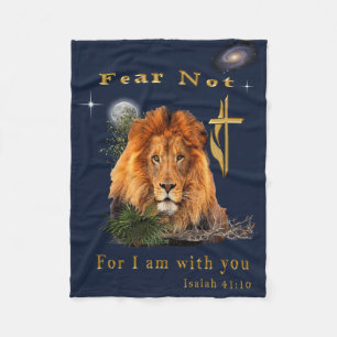 Fear Not for I am With thee Fleece Blanket