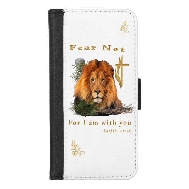 Fear Not for I am With thee iPhone Wallet Case (Front)