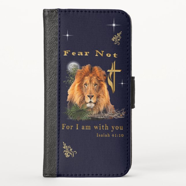 Fear Not for I am With thee iPhone Wallet Case (Front)