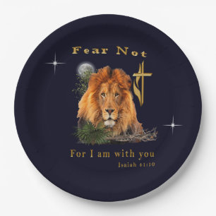 Fear Not for I am With thee Paper Plates