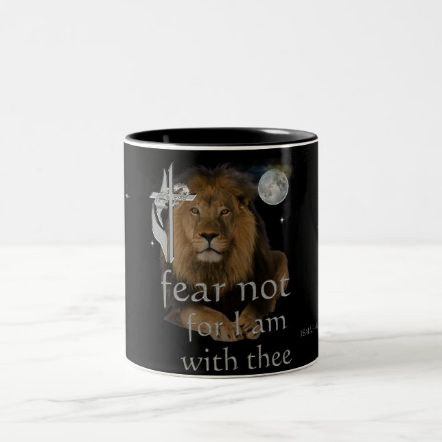 Fear not for I am with thee Two-Tone Coffee Mug (Center)