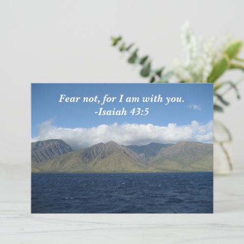 Fear Not For I Am With You Bible Verse Card