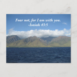 Fear Not For I Am With You Bible Verse Ocean Postcard