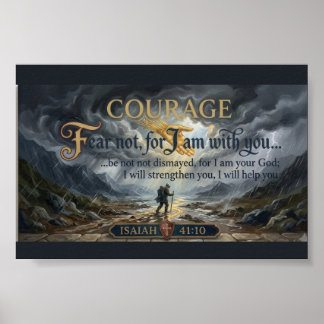 Fear Not for I Am With You | Isaiah 41:10 Wall Art