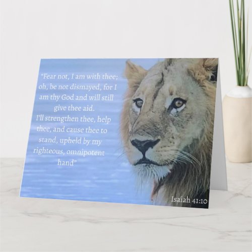 Fear not I am with thee  Get Well large Card