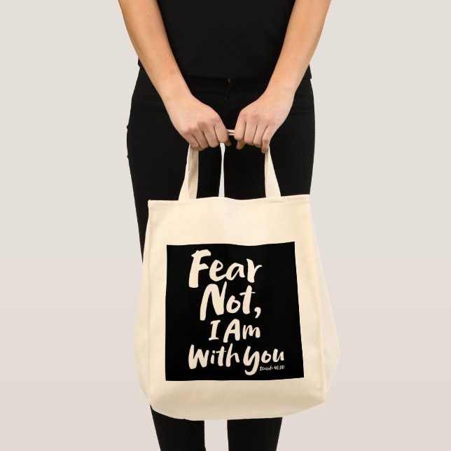FEAR NOT, I AM with you - Religious Hope God Jesus Tote Bag (Front (Product))