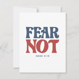 Fear Not Isaiah 41:10 Bible Verse Christian Note Card