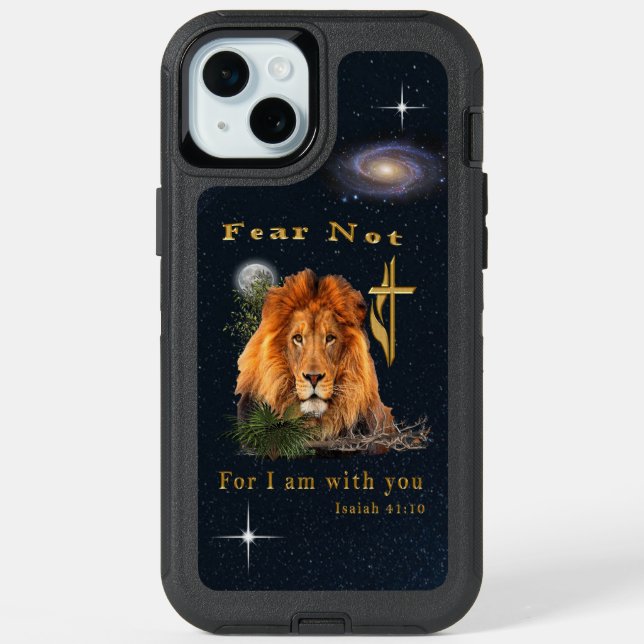Fear not Isaiah 41:10 iPhone 15 Plus Case (Back)