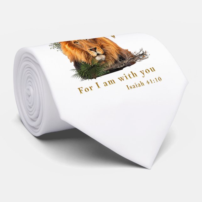 Fear not Isaiah 41:10 Neck Tie (Rolled)