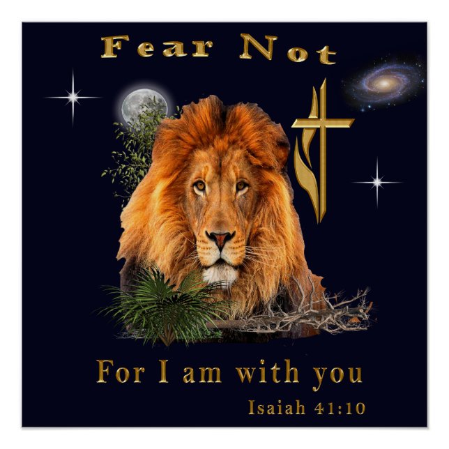 Fear not Isaiah 41:10 Poster (Front)