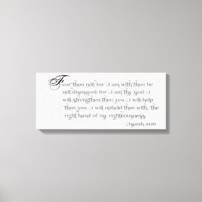Fear Not - Isaiah 41:10 Typography canvas Print (Front)