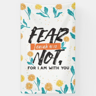 Fear Not Isaiah Bible Verse Inspirational Design Banner