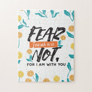 Fear Not Isaiah Bible Verse Inspirational Design Jigsaw Puzzle