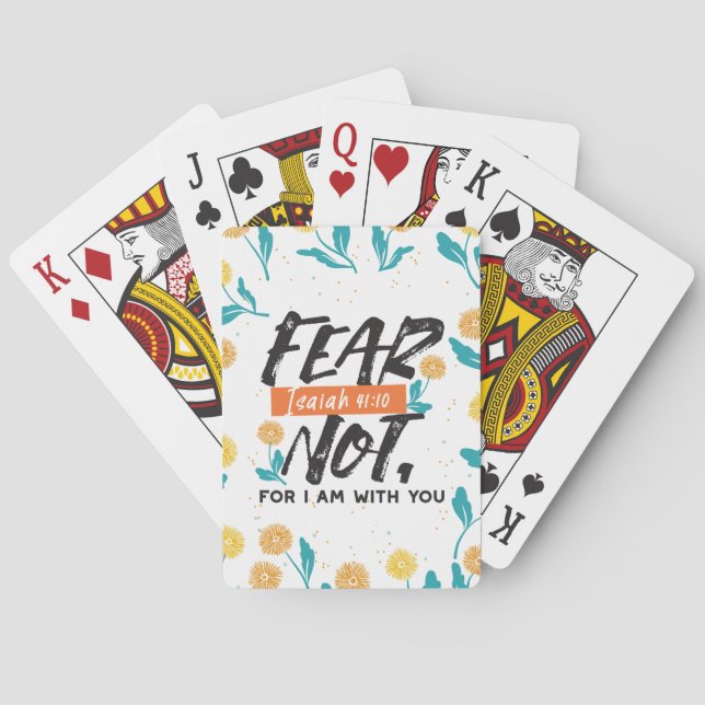 Fear Not Isaiah Bible Verse Inspirational Design Poker Cards (Back)