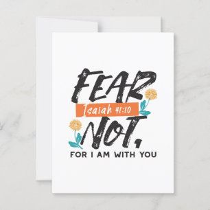 Fear Not Isaiah Bible Verse Inspirational Design Postcard