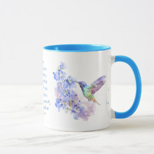 Fear Not, Isaiah Scripture Dragonfly Watercolor Mug