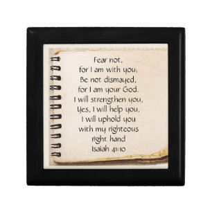 Fear Not, Isaiah Scripture Vintage Note Paper Gift Box
