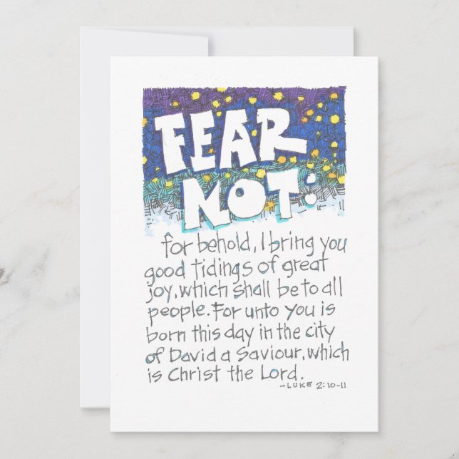 FEAR NOT NOTE CARD (Front)