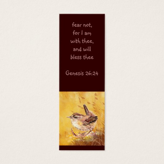 Fear not Scripture Watercolor Bird Bookmark (Front)