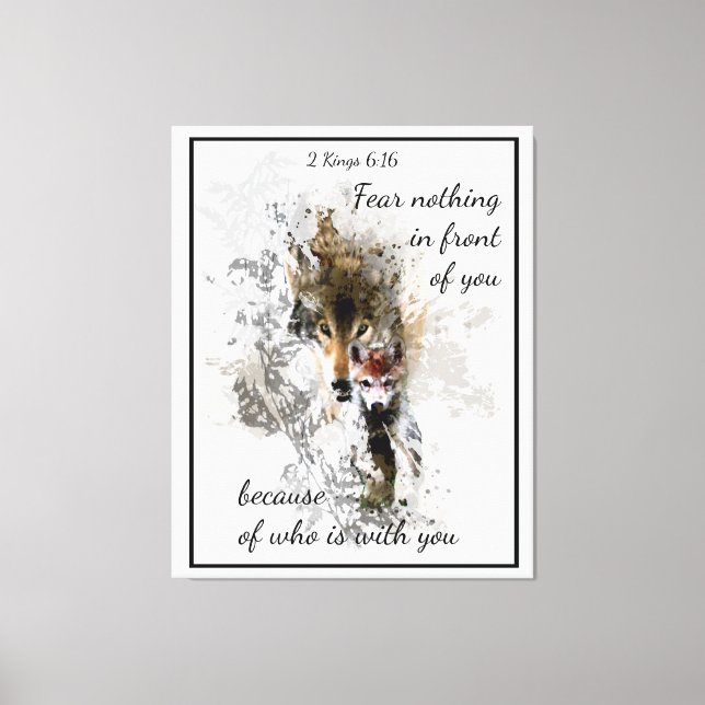 Fear Nothing in front of you Inspirational Quote Canvas Print (Front)