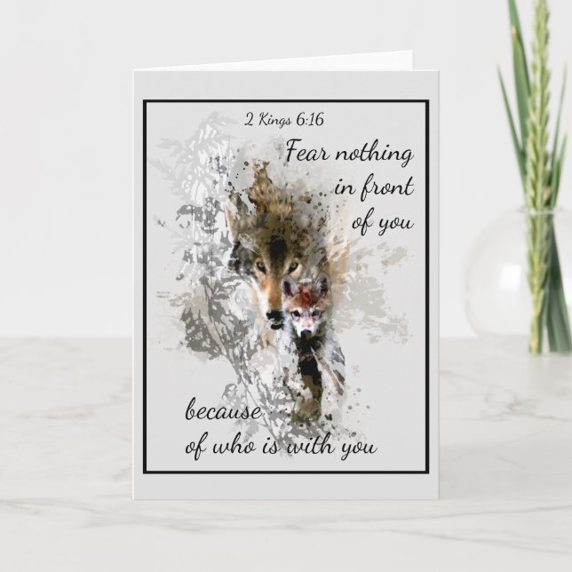 Fear Nothing in front of you Inspirational Quote Card (Front)