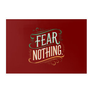 Fear Nothing Motivational Wall Art Decor Design