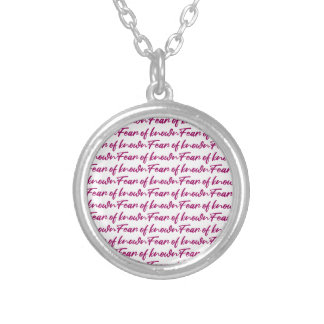 Fear of known silver plated necklace