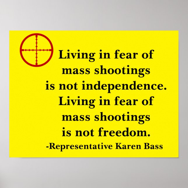 'fear of mass shootings,' poster (Front)