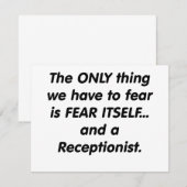 fear receptionist (Front/Back)